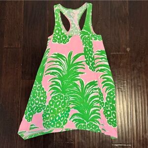 Lilly Pulitzer Pink and Green Pineapple Swing Dress